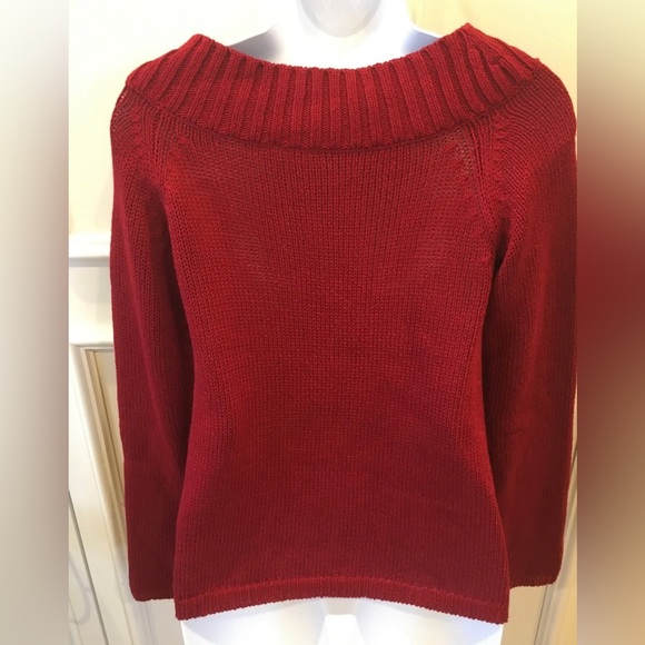 Ann Taylor Loft Pullover Ruby Red Sweater XS - Picture 4 of 10
